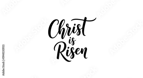 Stylish hand-lettered text design featuring the phrase 'Christ is Risen' in a modern script style