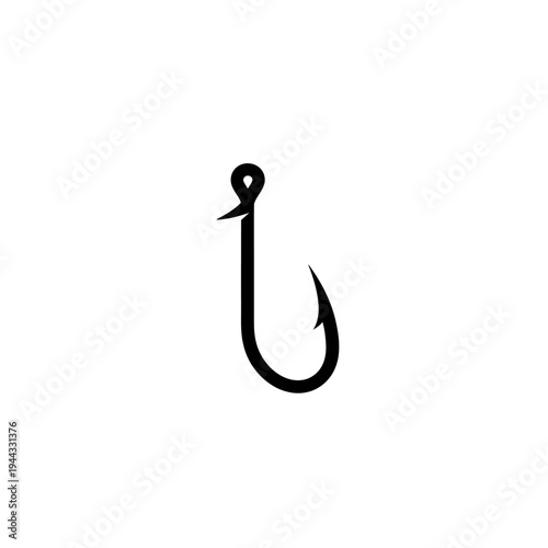 Fishing hook with sharp barb end.