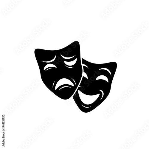 Theatrical comedy and tragedy masks.