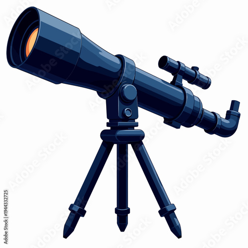 Astronomy telescope illustration