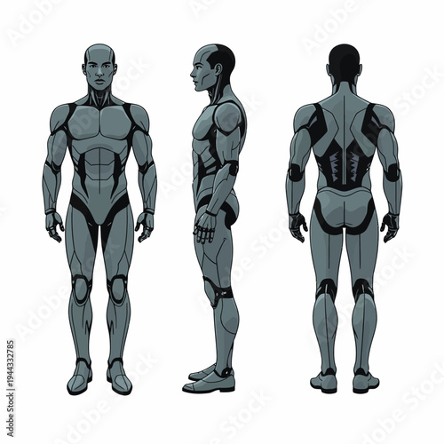 human anatomy male female body medical study reference illustration isolated on white background designed for vector graphics, user interface elements, presenta