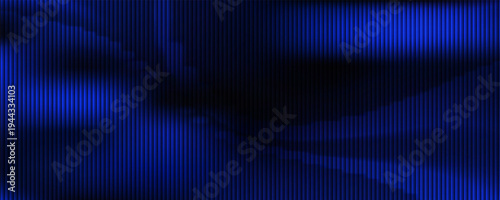 Abstract deep blue wavy background with liquid silk texture and glowing light effect. vector illustration
