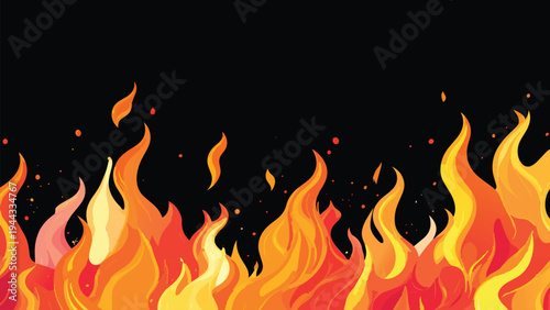 fire flaming abstract shapes vector background