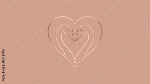 Elegant Heart Design - A Symbol of Love and Affection.