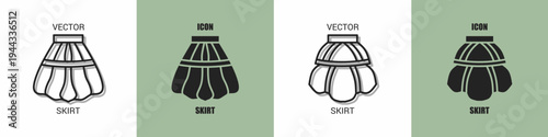 Skirt icon line. Skirtvector illustration.