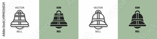 Bell icon line. Bell vector illustration.