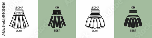 Skirt icon line. Skirtvector illustration.