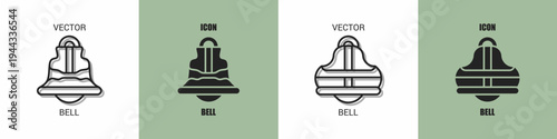 Bell icon line. Bell vector illustration.