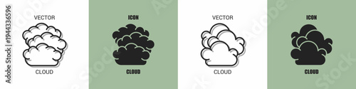 Cloud icon line. Cloud vector illustration.