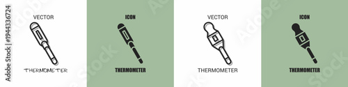 Thermometr icon line. Thermometer vector illustration.