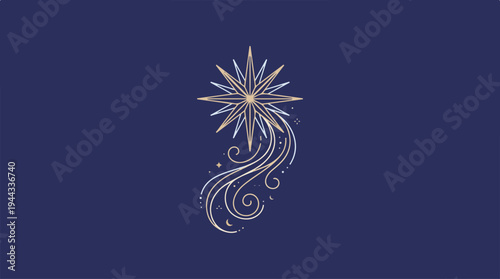 Elegant Starry Design on a Deep Blue Background.