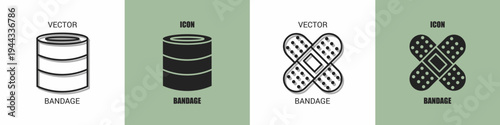 Bandage icon line. Bandage vector illustration.