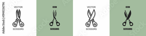 Sicssors icon line. Sicssors vector illustration.
