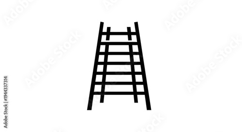 Black metal ladder icon design.