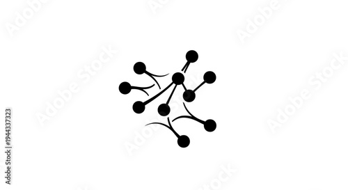 Black molecular structure model diagram.