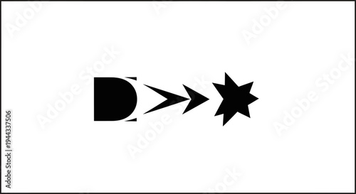 Black and white directional arrow signs.