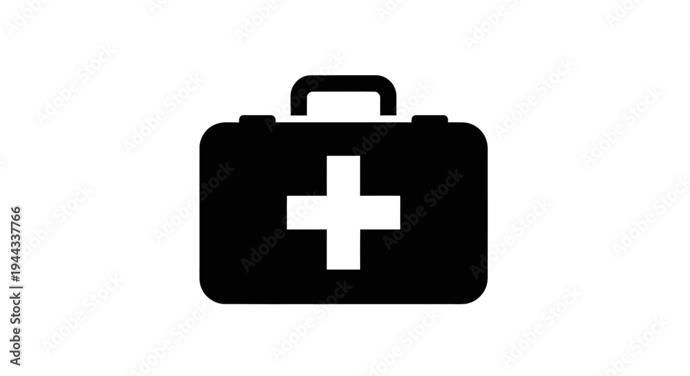 Obraz premium First aid kit box icon.