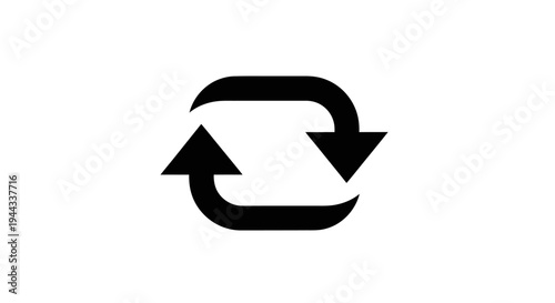 Black arrows in circular motion symbol.