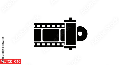 Film Strip and Video Camera Icon.