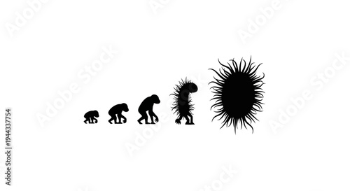 Evolution of a virus or bacteria.