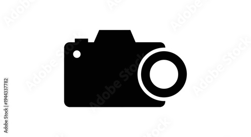 Black camera icon on white background.