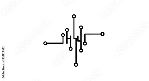 Simple Electronic Circuit Diagram Symbol.