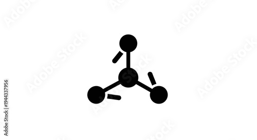 Simple molecular structure model graphic.