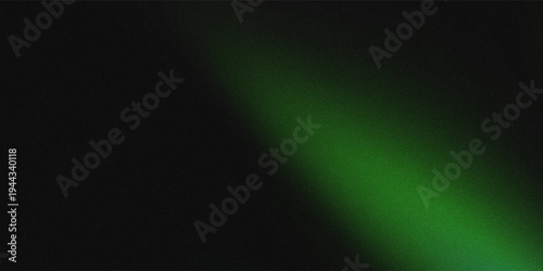 Grainy background glowing green abstract shape dark noise texture black backdrop summer banner poster