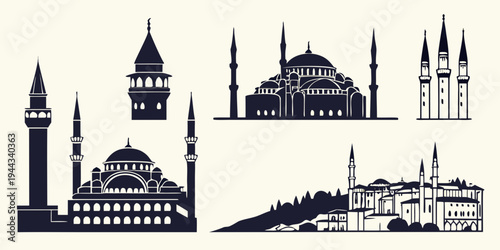 Distinctive architectural styles of mosques from around the world