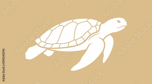 Sea Turtle Swimming Gracefully in the Oceans Depths.