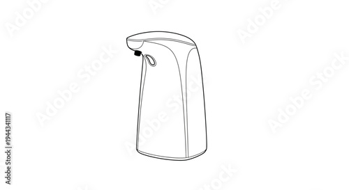 Automatic Soap Dispenser Line Drawing - Modern Hygiene Device