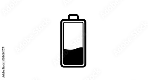 Battery Icon Low Charge Level, Energy Symbol, Power Indicator