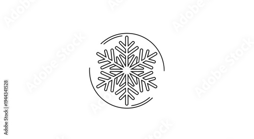 Snowflake Icon Vector Graphic - Cold Weather Symbol
