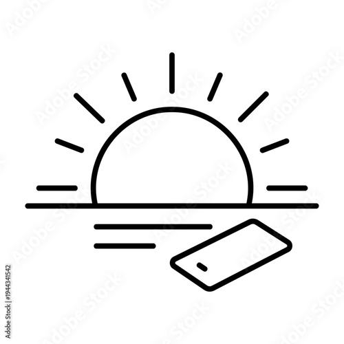 Sunset + phone aside