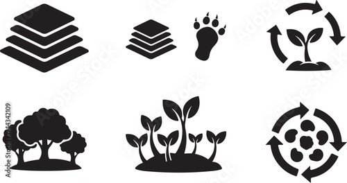 Eco Friendly Icons for Sustainable Living and Green Practices