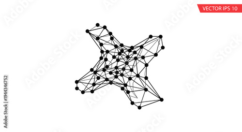 Black geometric molecular structure model.