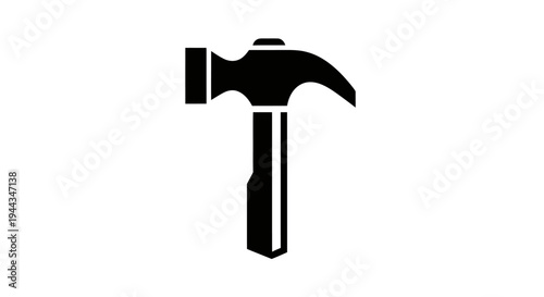 Black silhouette of a hammer tool.