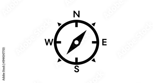 Compass Navigation Tool Direction Indicator.