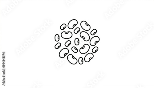 beans seeds icon white background .