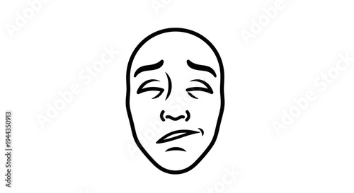 Embarrassed Face Expression, Awkwardness, Social Anxiety, Discomfort, Negative Emotion