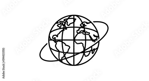 Global Network Connection Globe Icon