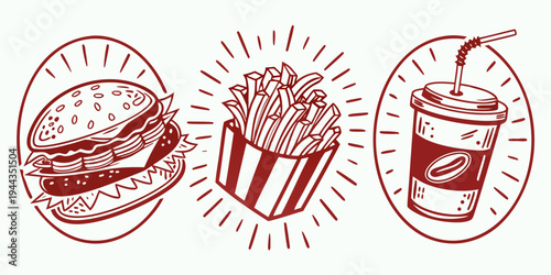 Three delicious donuts with sprinkles on a white background