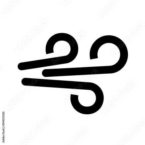 Wind symbol icon weather sign.