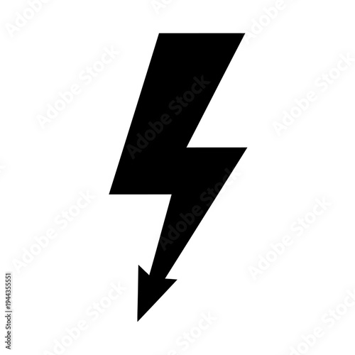 Free Download Black lightning bolt graphic symbol icon. - GFXLoad