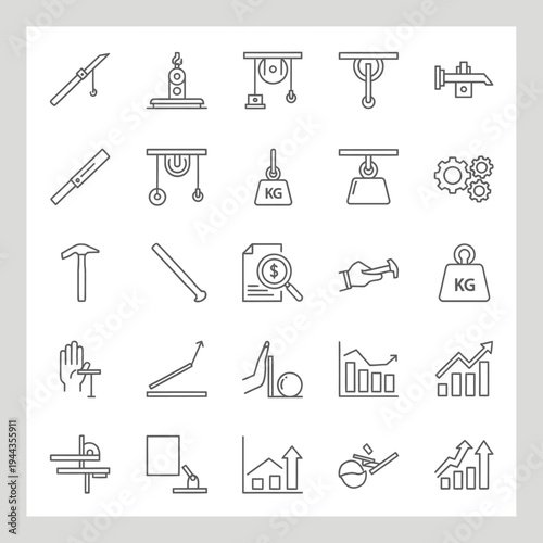 Collection of construction tools icons.