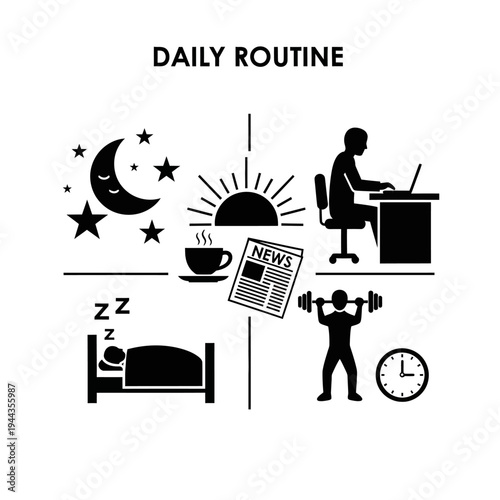 Daily Routine Morning Person Activities.