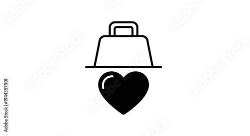 Heart Shaped Pet Carrier Icon