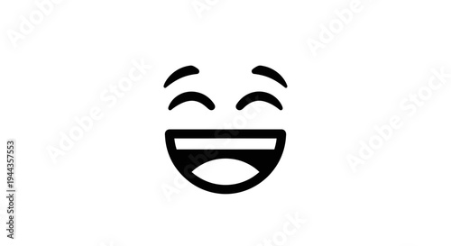 Joyful Laughing Face Emoji Icon - Happiness and Laughter Symbol
