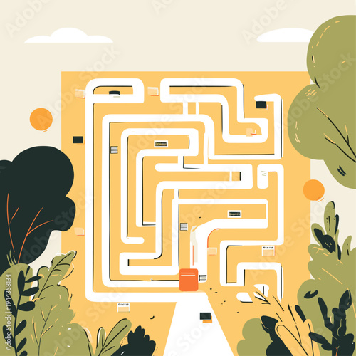 Glowing Data Packet Navigating a Circuit Board Maze