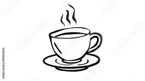 2D Animated Coffee Cup with Steam for Cozy Morning Scene